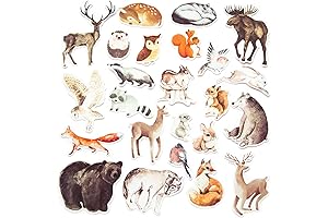 Woodland Wonders: Animal Safari Stickers for Captivating Creations