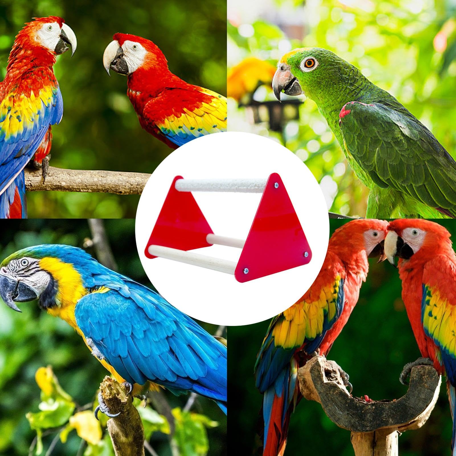 Milisten 4x U-förmige Papageien Sitzstangen - Schleifstangen Für Vogelkäfige