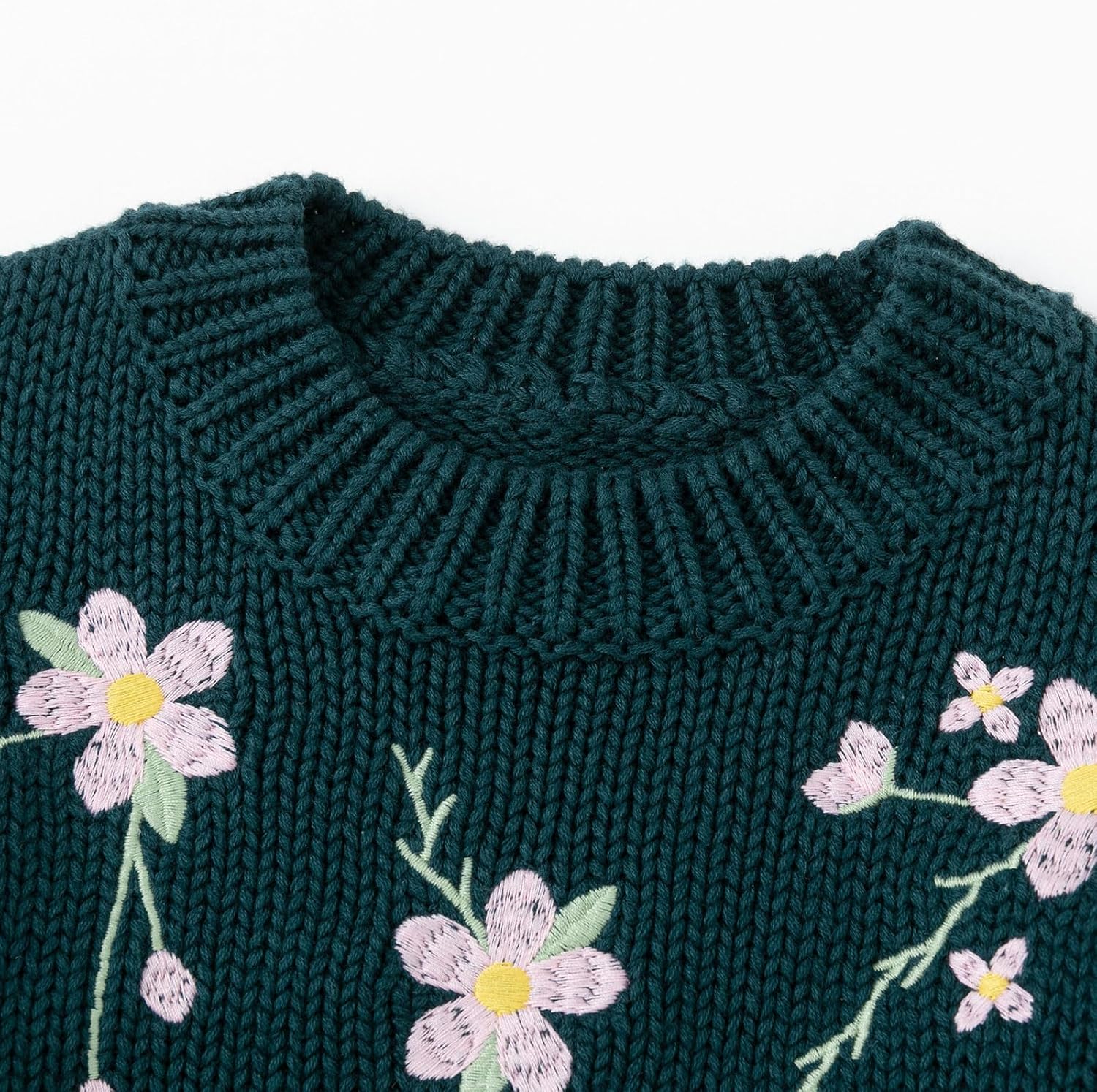Simplee kids Baby Girl Knit Sweater Round Neck Long Sleeve Toddler Pullover Sweatshirt Fall Winter Clothes 2T-6T