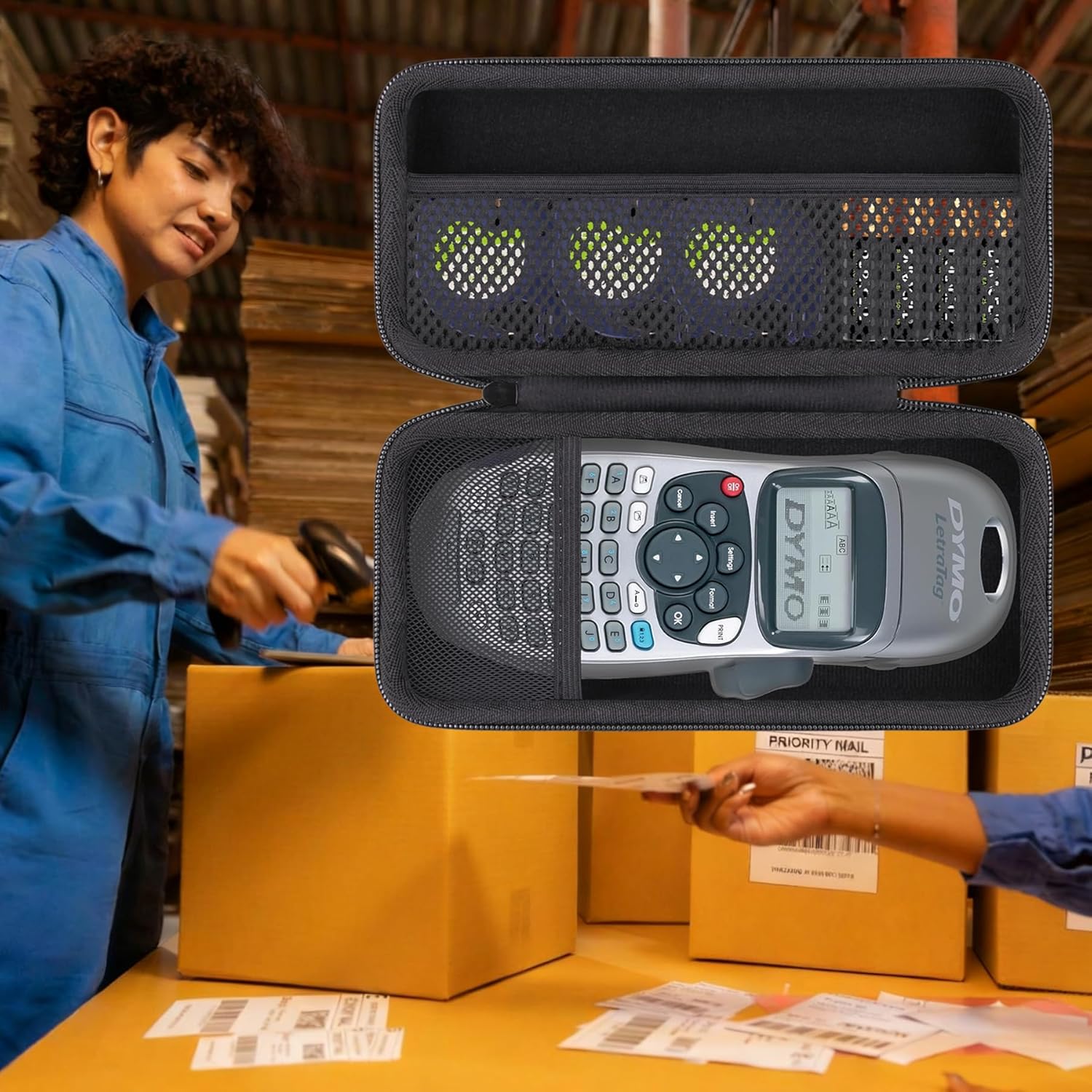 khanka Hard Case for DYMO LetraTag LT-100H / LT-100H Plus Handheld Label Maker - Compact Travel Storage Bag Compatible with DYMO LetraTag LT-100H / LT-100H (Case Only) - Image 9