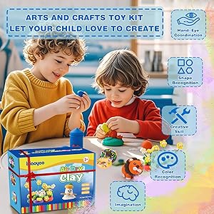 Ixiaoyoo Air Dry Clay, Modelling Clay for Kids, 50 Colors DIY Molding Magic Clay for with Tools, Soft & Non-Sticky, Toys Gifts for Age 3 4 5 6 7 8+ Years Old Boys Girls Kids