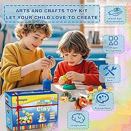 Ixiaoyoo Air Dry Clay, 64 Colors Modeling Clay for Kids, Creative DIY School Arts & Crafts Kit, Soft & Non-Sticky, Birthday & Christmas Toys Gifts for Age 3 4 5 6 7 8+ Years Old Boys Girls Kids