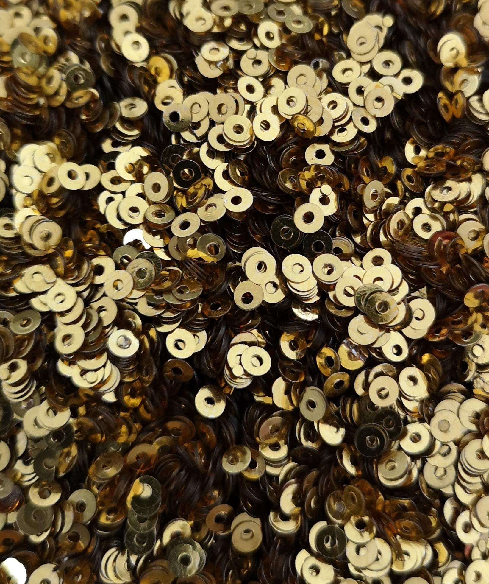 2mm Round AB Translucent Metallic Opaque Craft Sequins Assorted Colours (Gold)