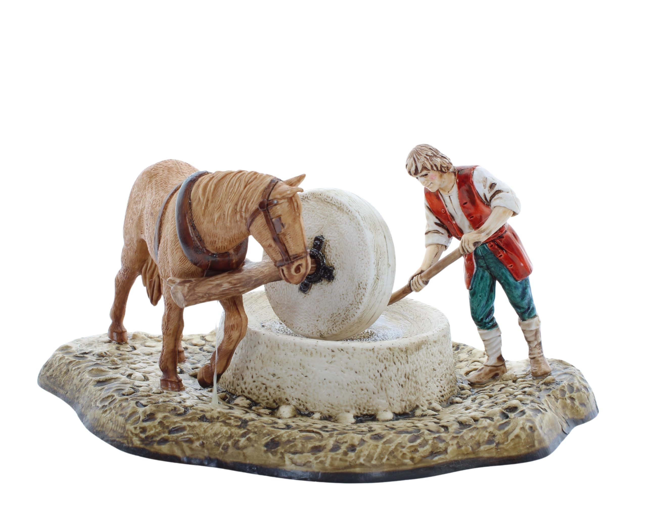 Moranduzzo Pastore Vecchio con Capra per Presepe da Cm 10, Altezza Max 9,1 cm – STANDARD 10 – Statuina Indistruttibile, Pittura Rifinita a Mano, Prodotto Ufficiale, Made in Italy, Scultore M. Landi