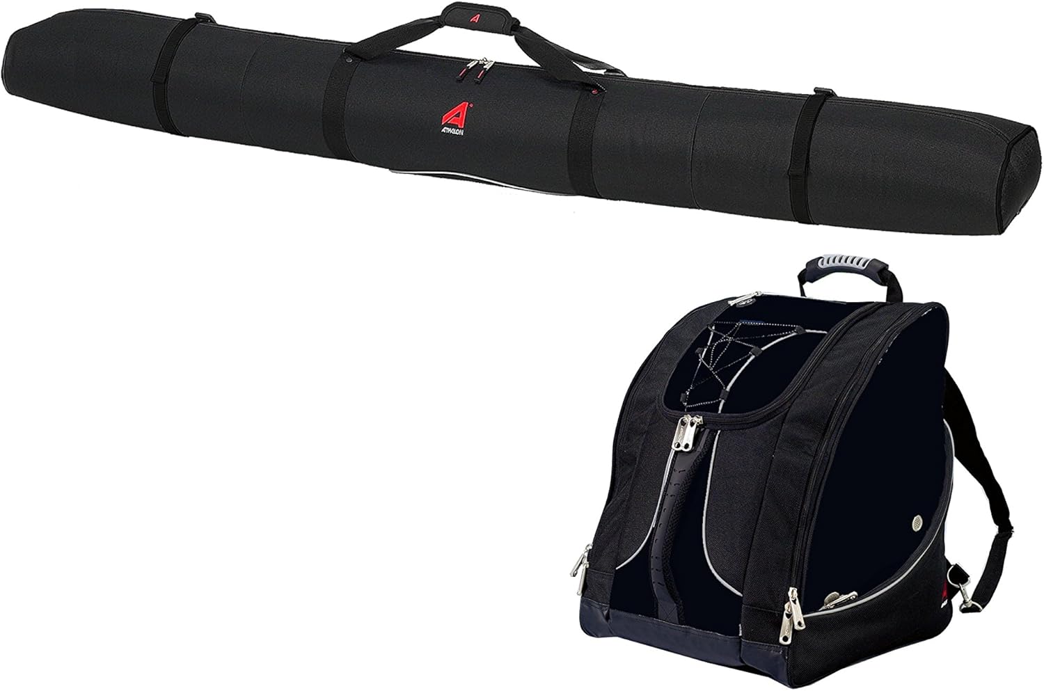 Athalon 330/334 Deluxe Ski & Boot Bag Set (2 Piece), Black