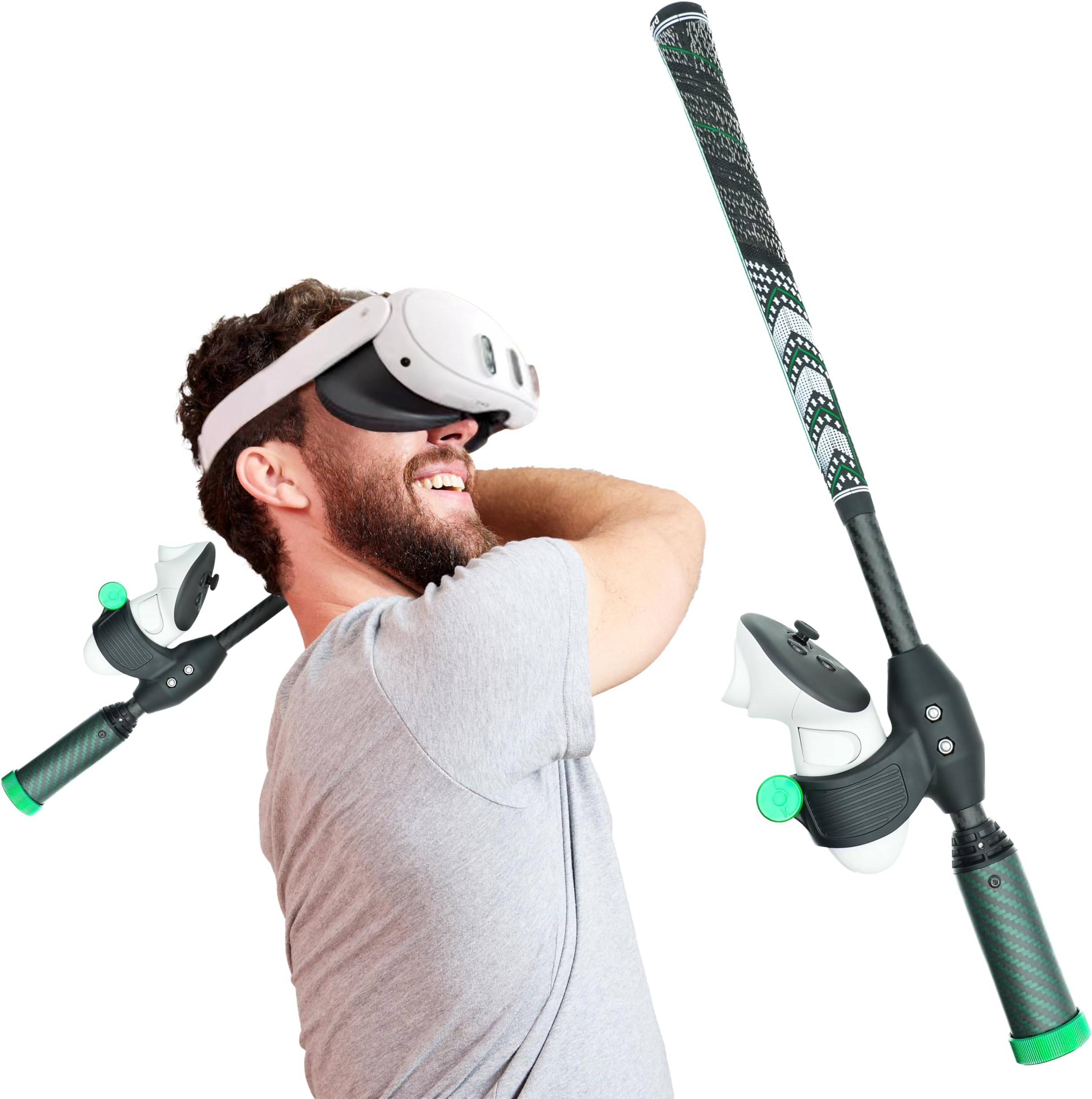 DeadEyeVR - DriVR Golf Club for Quest - Realistic VR Golf Simulator Handle - Weighted VR Golf Club Grip for Enhanced Play (Elite Mini)