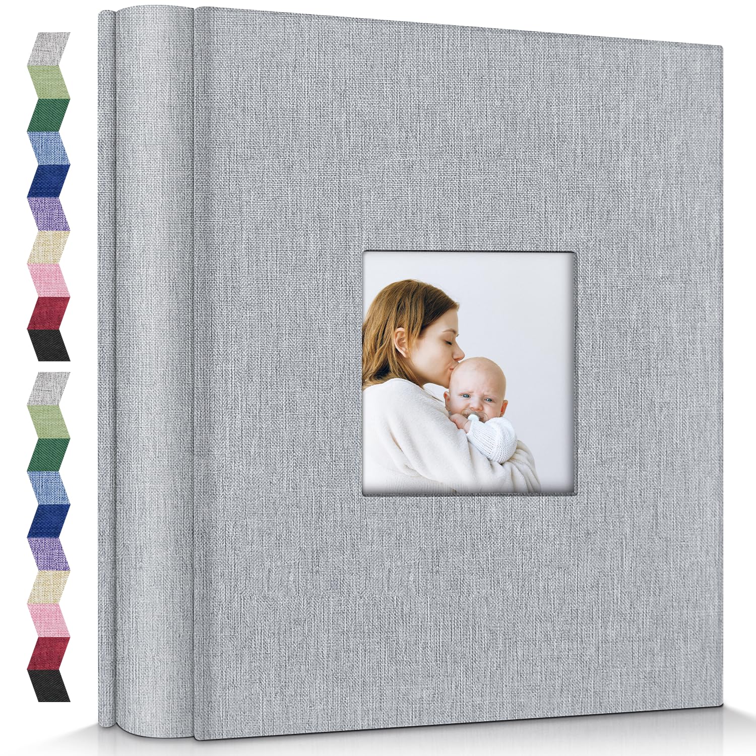 popotop Photo Album 4x6-600 Photos Photo Books with 600 Horizontal and Vertical Pockets,Linen Cover Albums for Family Wedding Anniversary Baby Vacation Pictures