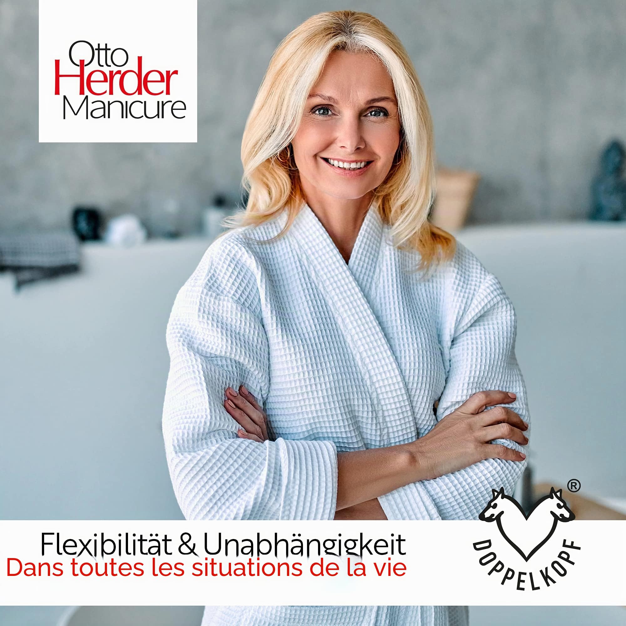 OTTO HERDER Ciseaux à ongles extra longs env. 19 cm pour personnes âgées en acier inoxydable – Ciseaux à ongles avec micro-dents unilatérales
