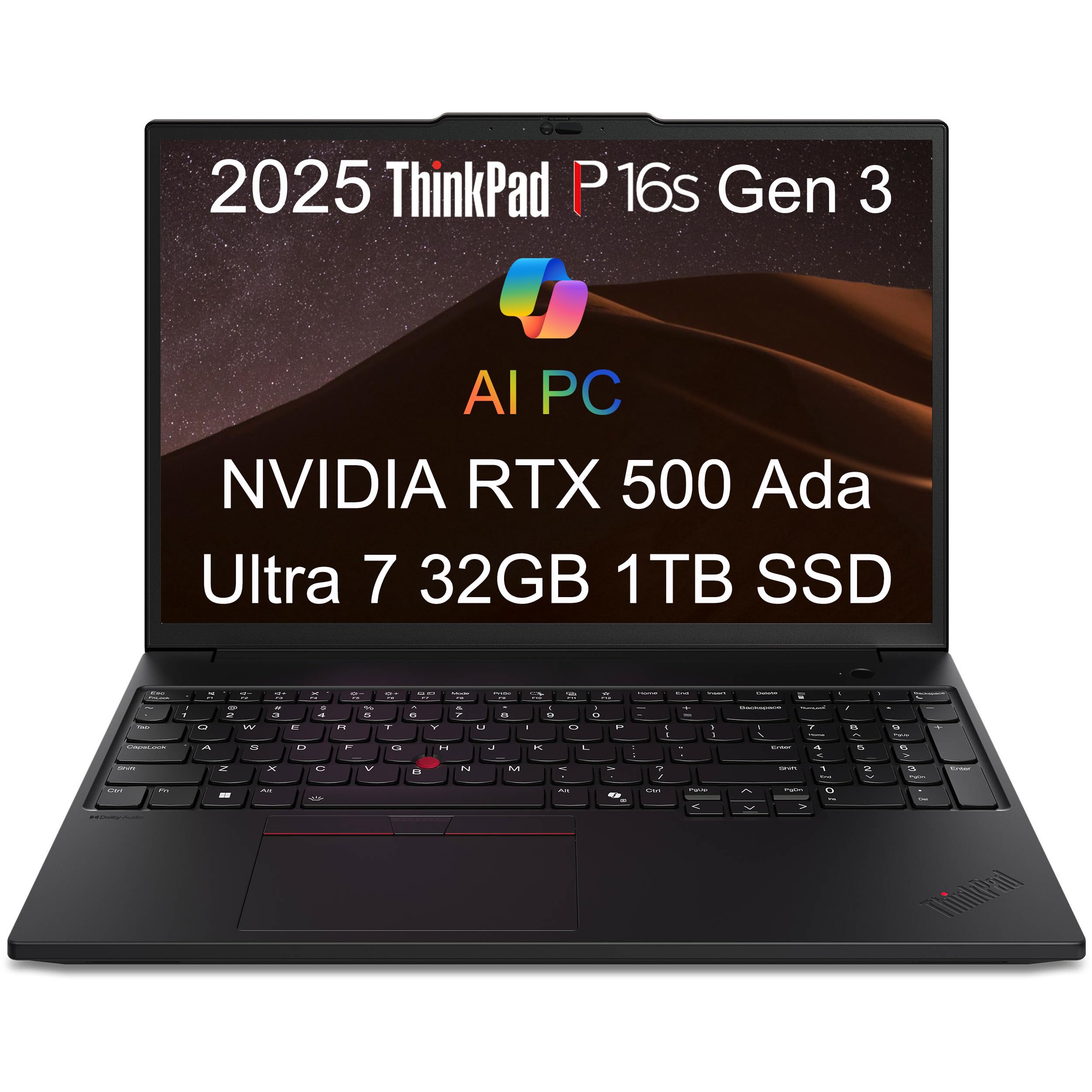 Lenovo ThinkBook 16 Gen 6 Business Laptop (16" FHD+ Touchscreen, Intel 8-Core i5-13420H (> i7-1255U), 32GB DDR5 RAM, 1TB SSD), Thunderbolt 4, Ethernet, Wi-Fi 6, Webcam, ThinkPad, Win 11 Pro w/ Copilot