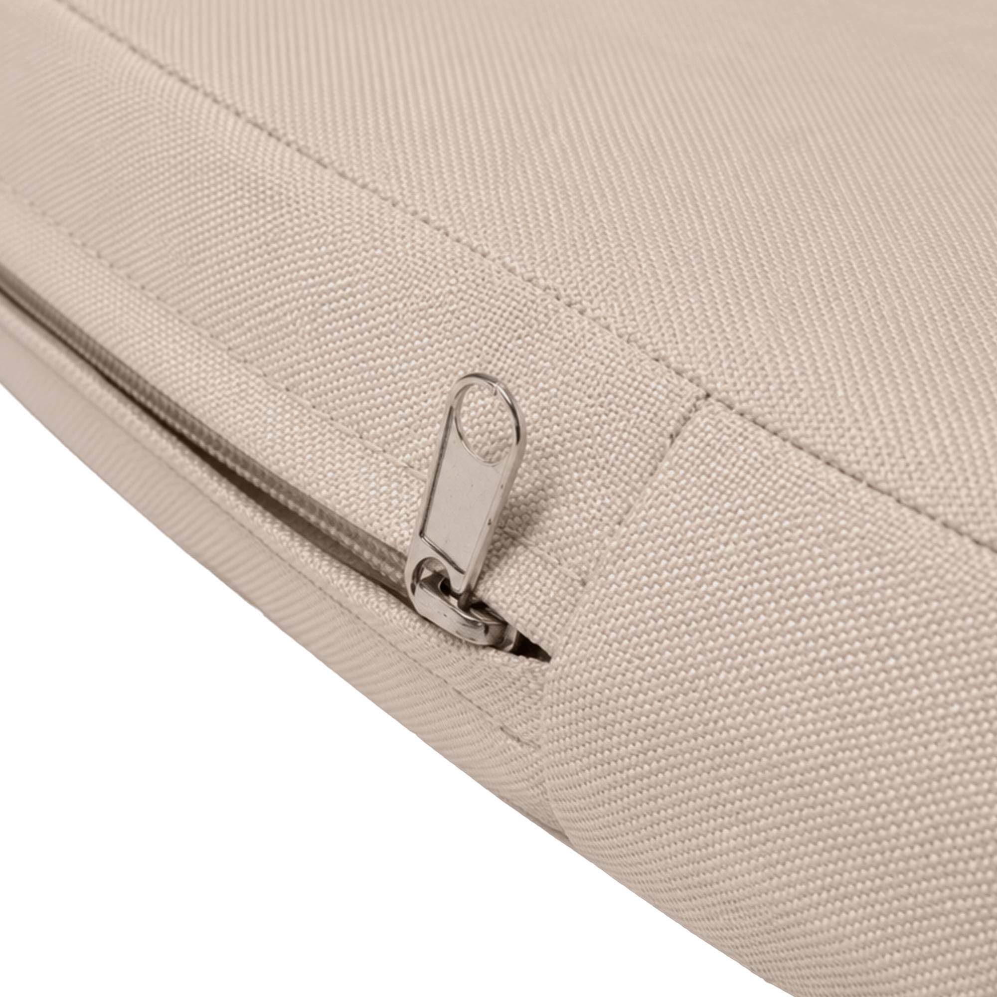 CLP Coussin de Banc Demi-Lune pour pavillon Rosie, Rembourrage 5 cm, Housse Amovible & Attaches, 115x57 cm Couleur crème