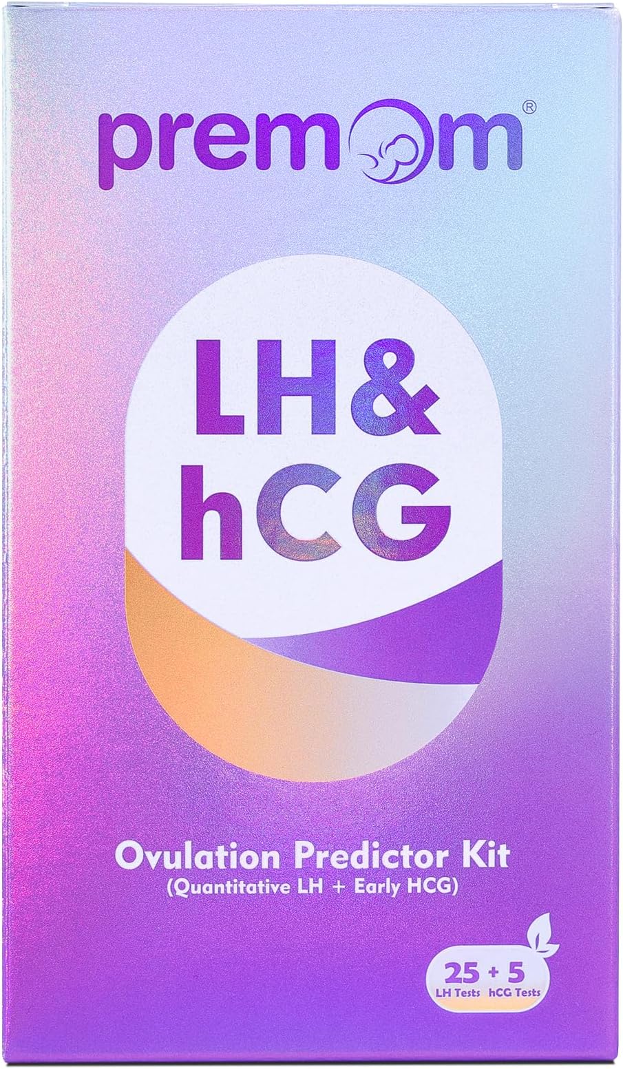 Premom Quantitative Ovulation Predictor Kit: 25 Ovulation Test Strips + 5 Pregnancy Test Strips Combo, with Smart Digital Ovulation Reader App - Accurate Numerical LH Tests