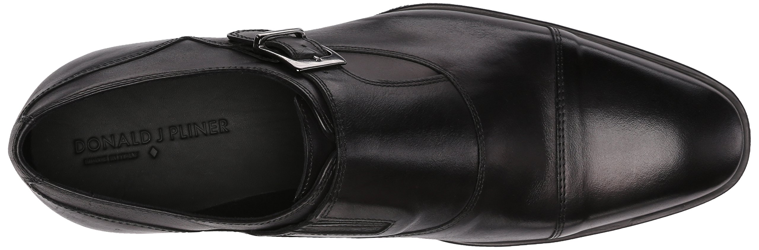 Donald J Pliner Sergio Dress Shoes Black Leather Monk Strap Mens Size 11 Sergio Monkstrap Black Dress Shoes for Boys – Ivan Troy main image 2