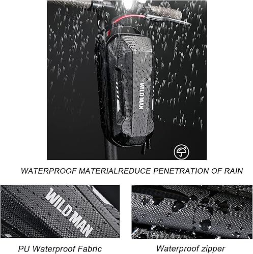 Miniatura 4 de ArcEnCiel Bolsa de manillar para scooter, bolsillo frontal de la bolsa de scooter, bolsa de scooter eléctrica, bolsa de bicicleta plegable