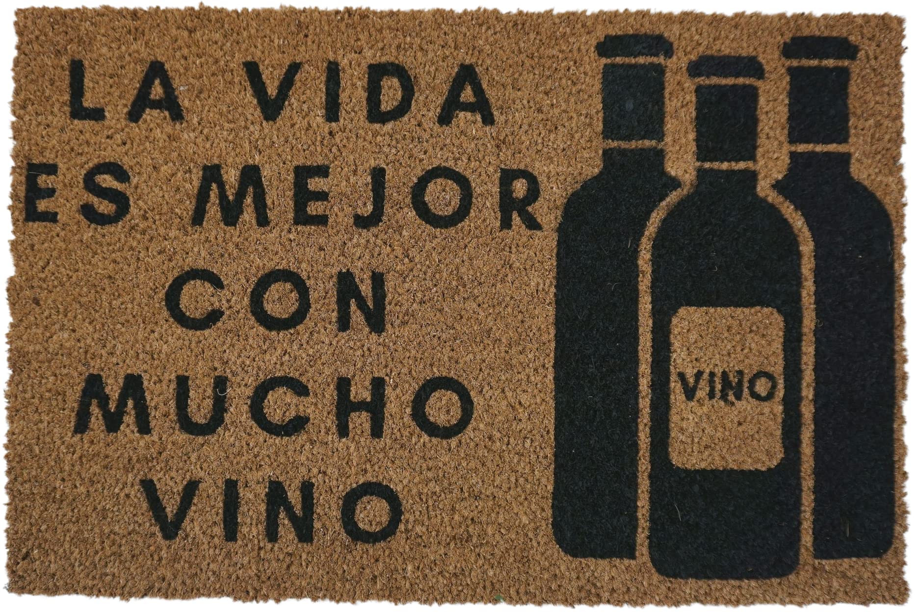 KOKO DOORMATS - Felpudo Exterior (40 x 60 cm), diseño de Coco con Base Antideslizante de PVC | Felpudo Exterior, Entrada Original Antideslizante y Absorbente | La Vida ES Mejor