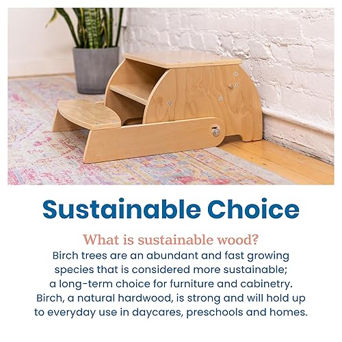 Miniatura 8 de ECR4Kids Taburete y silla Flip-Flop, muebles para niños, natural Natural,Blanco Cal,Gris (Grey Wash)