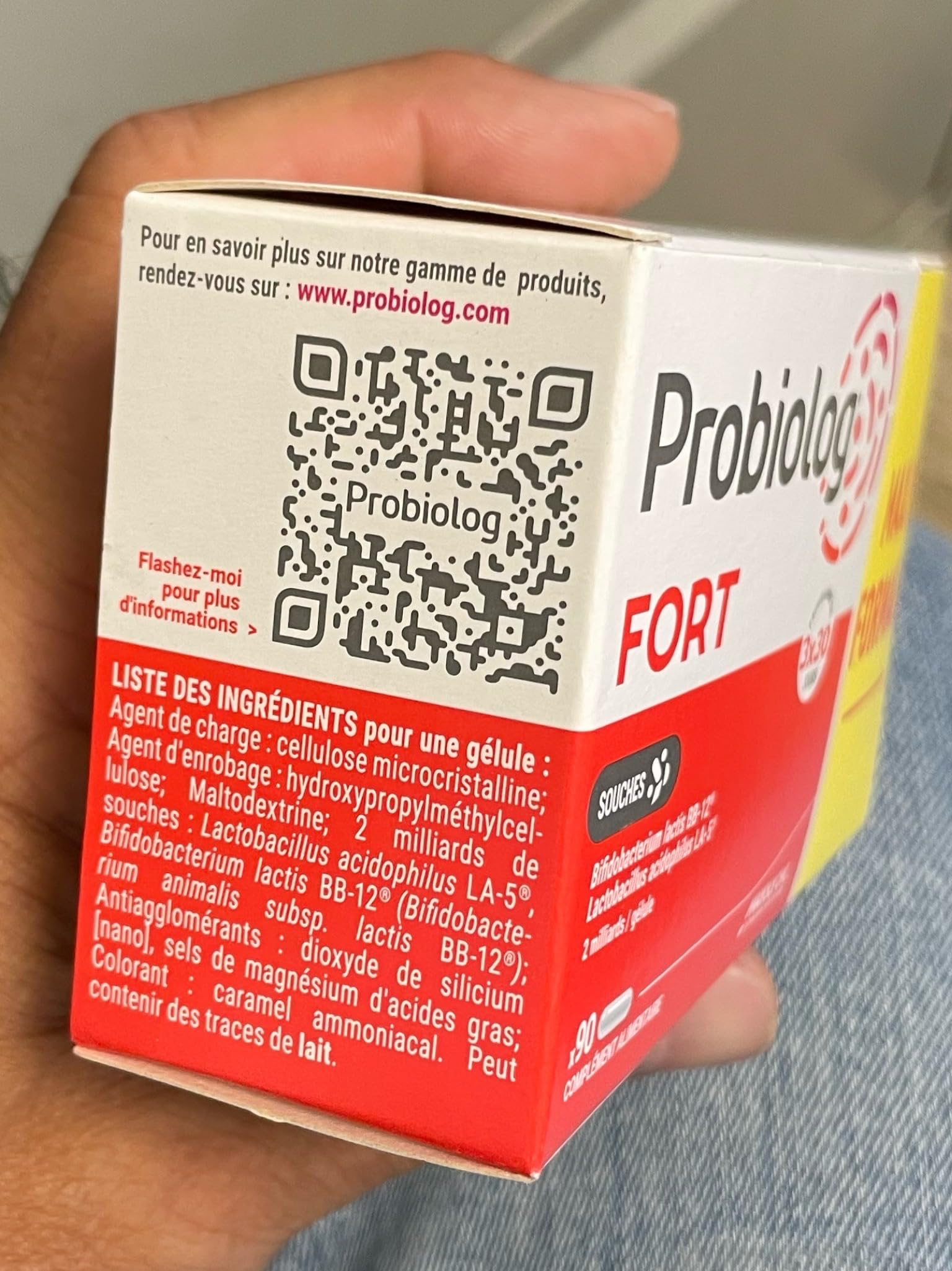 Probiolog FORT - Compléments alimentaires - Système digestif - lot de 3 boîtes de 30 Gélules. (F)