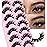 Mink Lashes Fluffy Wispy Lashes Natural Look 3D False Eyelashes D Curl Russian Strip Lashes 7 Pairs Short Fake Eyelash Pack by EYDEVRO