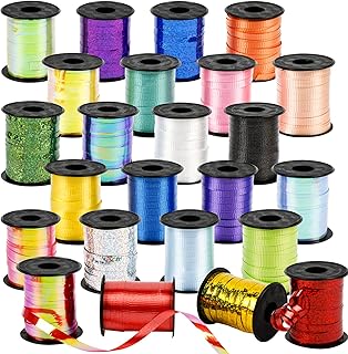 Sponsored Ad - WELTOKE Curling Ribbon 24 Pack 1188 Ft Sparkly Balloon Gift Wrapping Ribbon - 12 Roll 66 Ft Each 12 Roll 33...