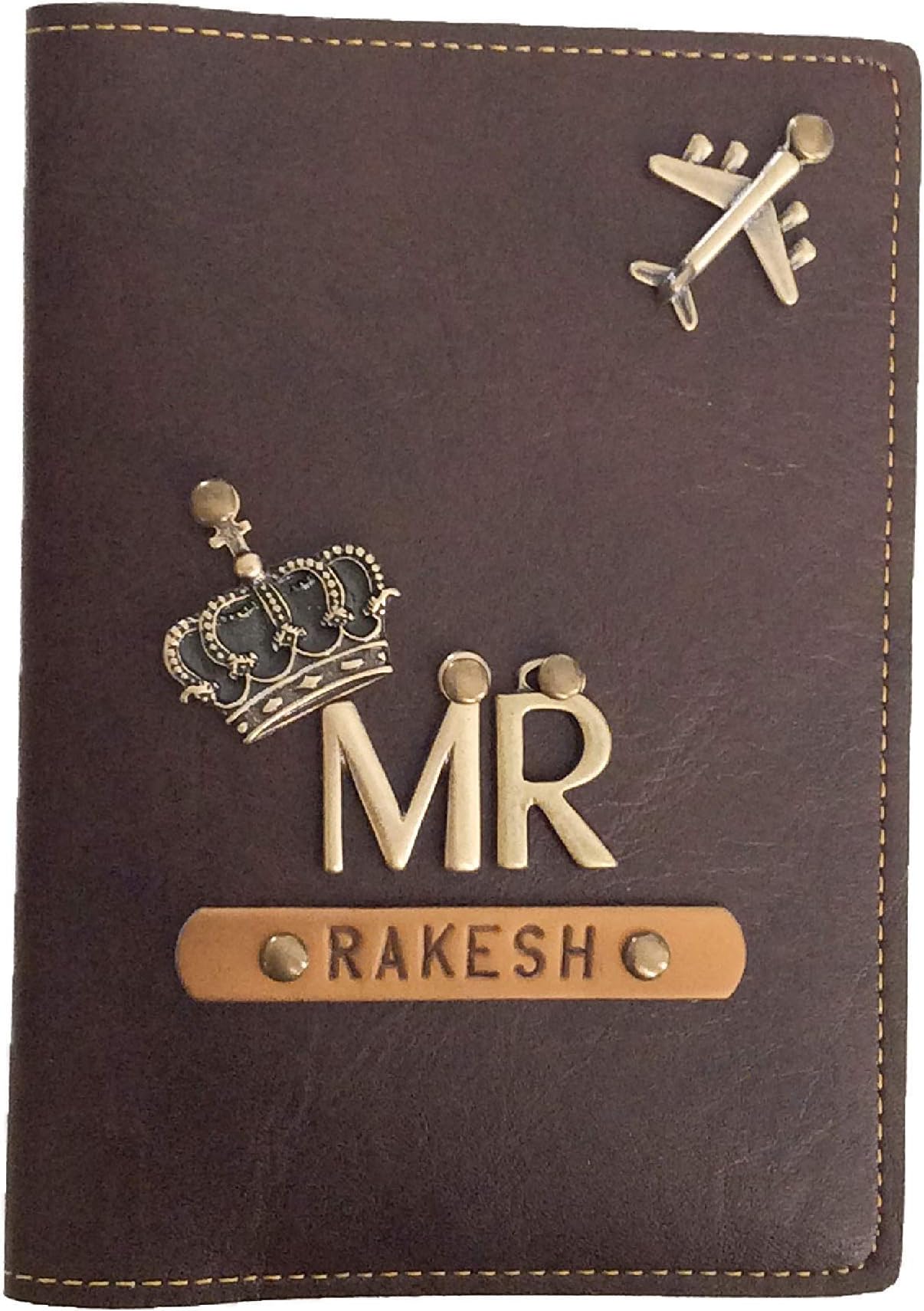 Personalized Engraved Leather Passport Cover|Custom Passport Holder With Name For Mr.|Customized Travel Accessories-Travel Gifts