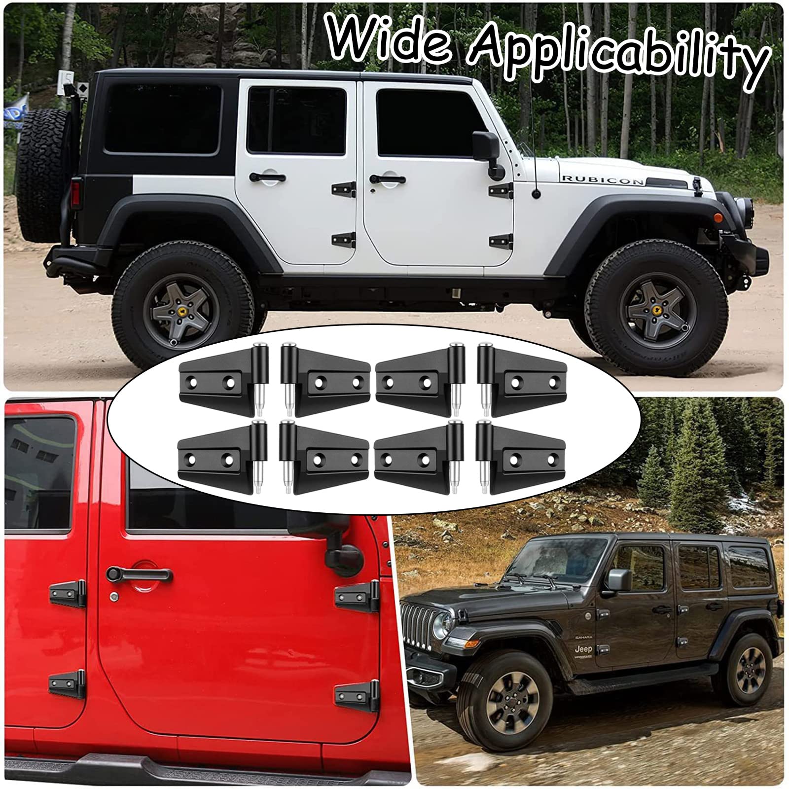 Amazon.co.jp: 8個 ドアヒンジキット Jeep Wrangler JK 2007-2018 
