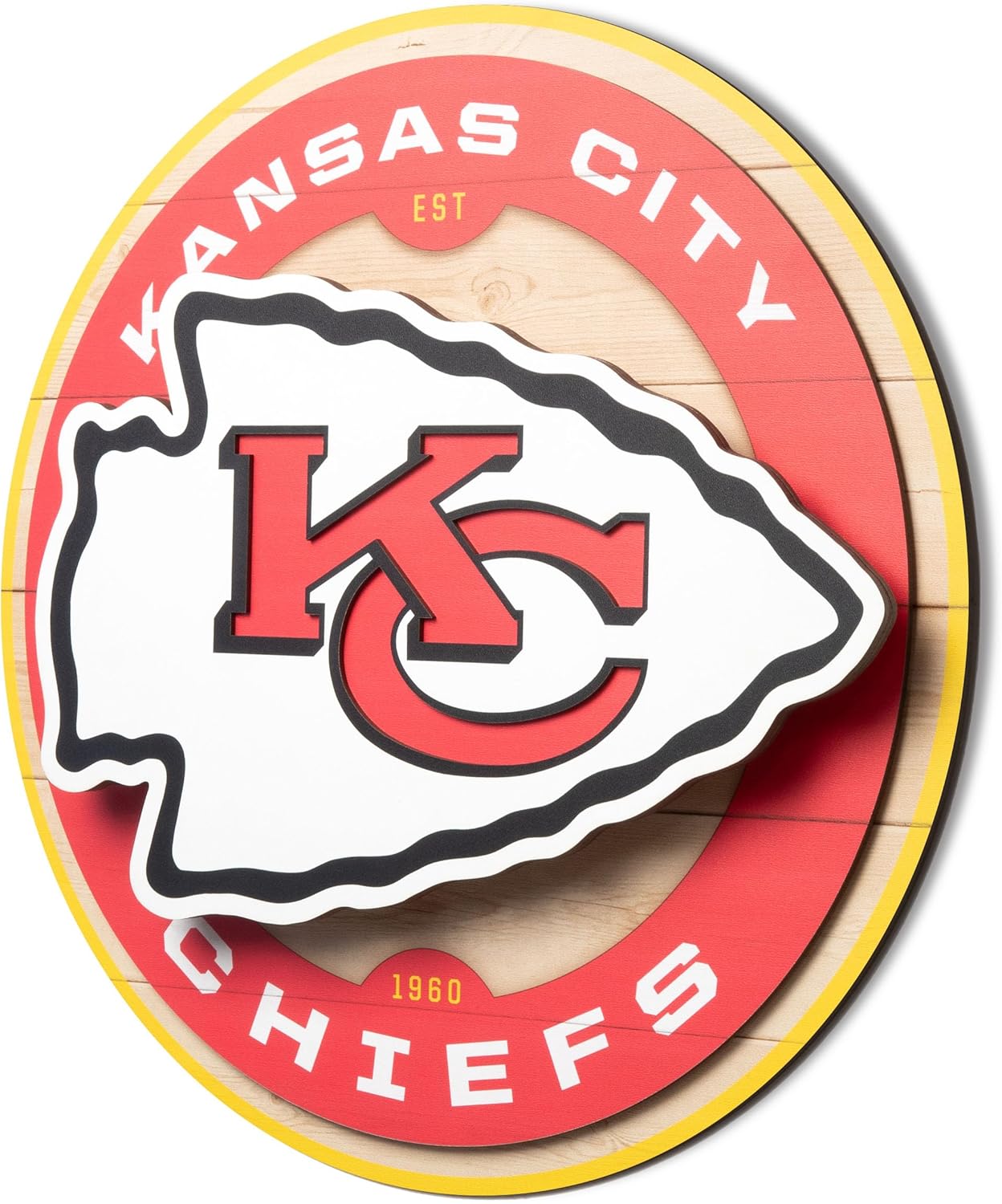 YouTheFan NFL 3D Circle Backer Wall Art, precision-crafted, multiple layers create striking depth, ready-to-hang, officially licensed and visually stands out