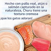 Vista 2 de INABA - Golosinas Churu para gatos, puré cremoso para gatos, sin cereales, que se puede lamer y exprimir / suplemento con vitamina E y taurina, 0.5