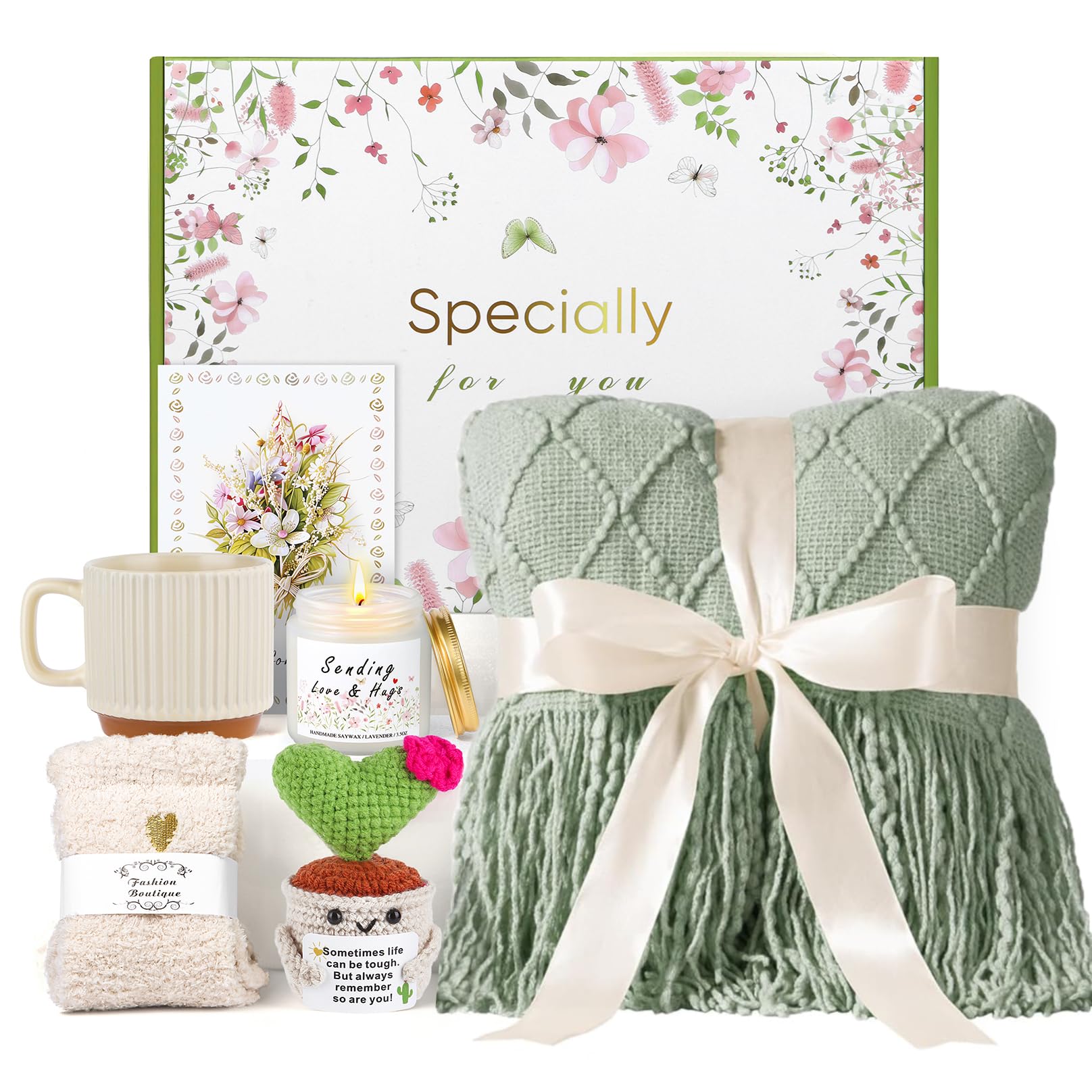 AMILEBERLY Geschenke für Frauen, Geburtstagsgeschenk für Frauen, Geschenk Freundin Geburtstag mit Flanelldecke Geschenkideen Mama, Schwester, Beste Freundin Geschenkset Valentinstag Muttertag