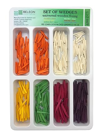Wooden Wedges Dental, Teeth Interproximal Wedges Disposable Fixing Materials for Dental Restoration, Impregnated with Hemostatic Composition Dental Set 400pcs
