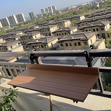 Balcony Bar Table For Railings,Balcony Hanging Table, balcony Railing Table,Balcony Railing Side Table, Side Table Outdoor,countertop Extension Fold Down,Portable Deck Table For Garden Porch Backyard