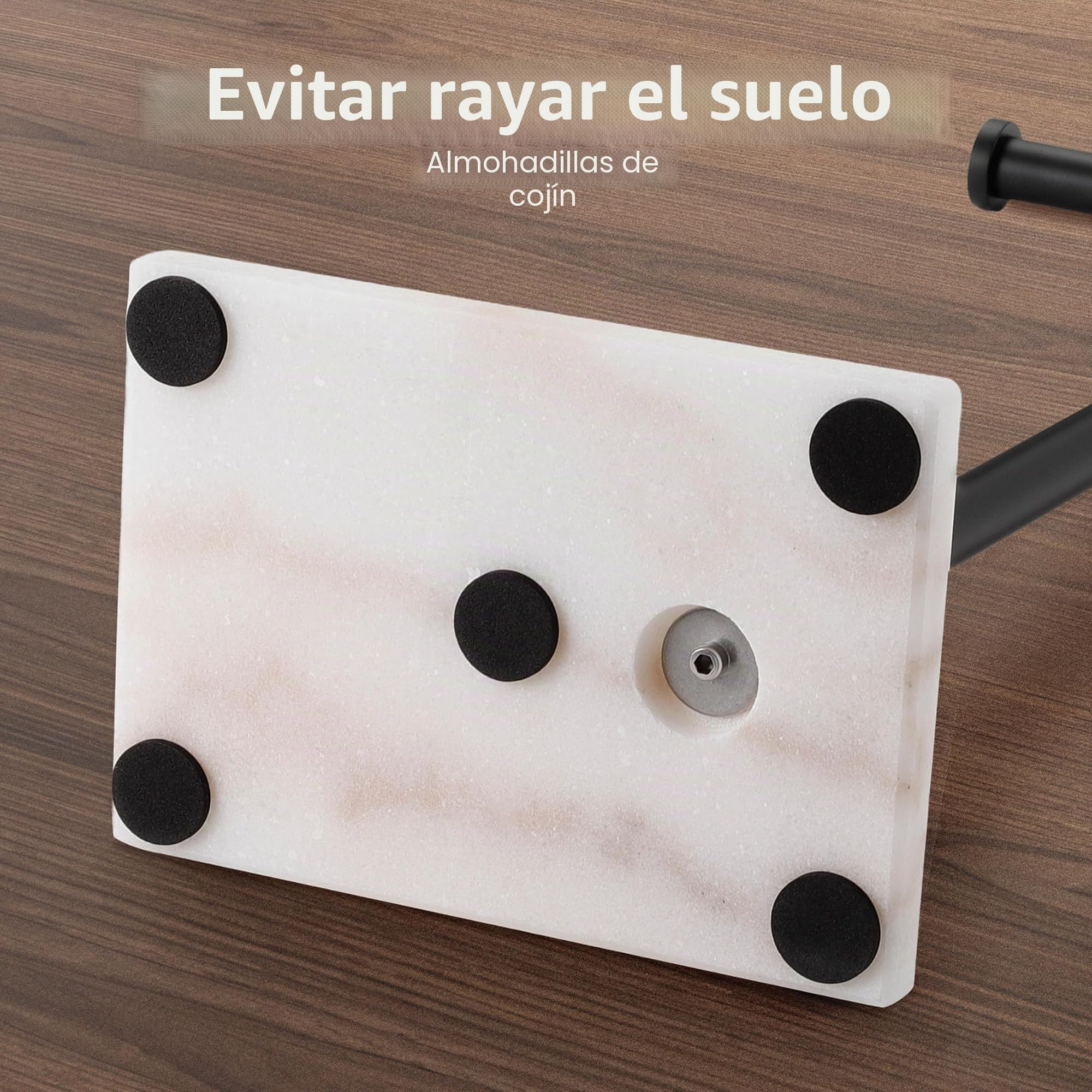 KES Portarollos Papel Higienico de Pie Portarrollos Negro Portarrollos para Papel Higiénico con Base de Mármol Acero Inoxidable, BPH285S1-BK
