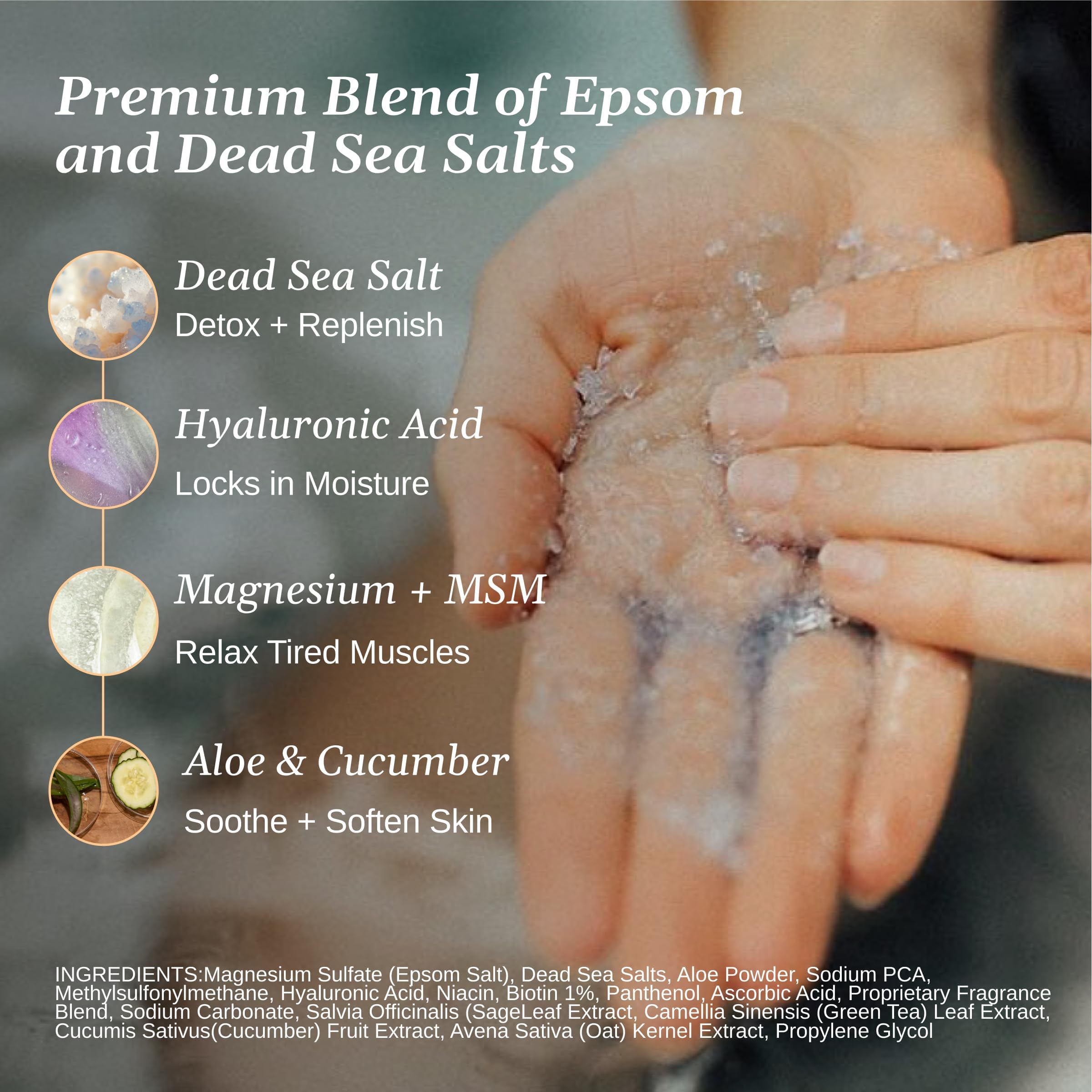 Relax Spa & Bath, Epsom & Sali del Mar Morto, sali da bagno per aromaterapia per vasca idromassaggio, bagno o spa, infusi con magnesio, sollievo per terapia atletica