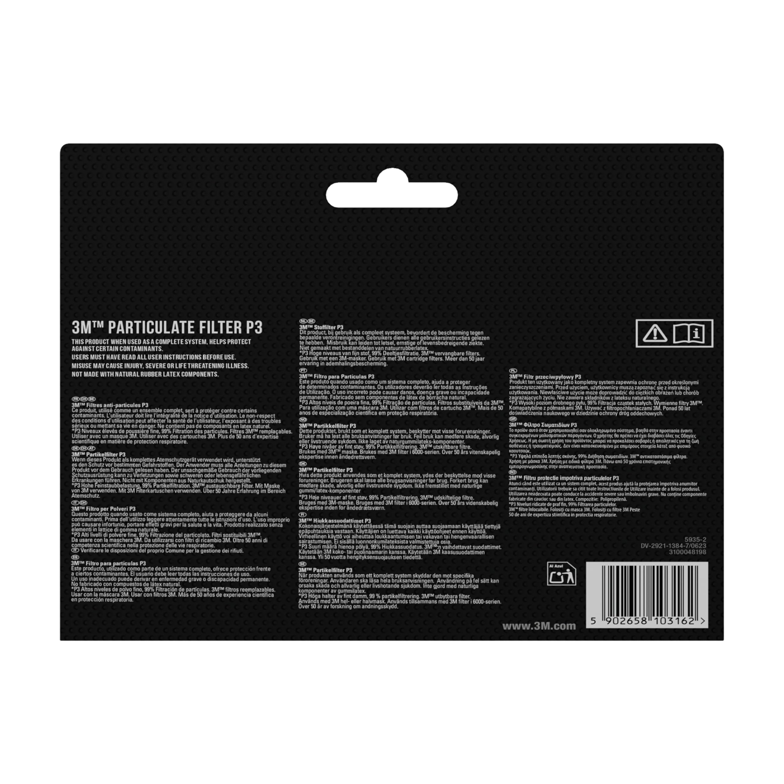 3M Partikelfilter 5925, P2, 10 Paar/Packung