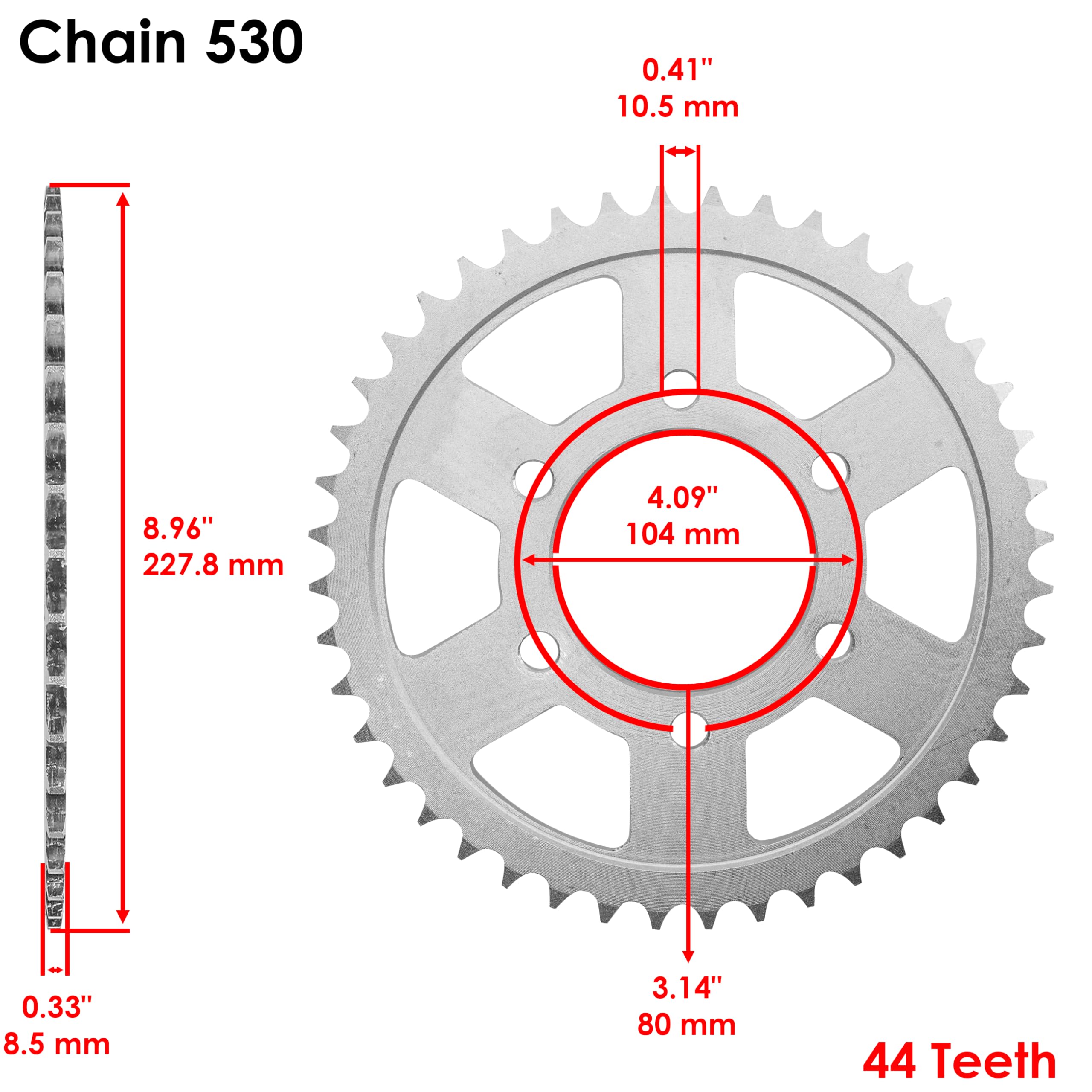 おーたに Amazon.com: Caltric Red O-Ring Drive Chain & Sprockets Kit