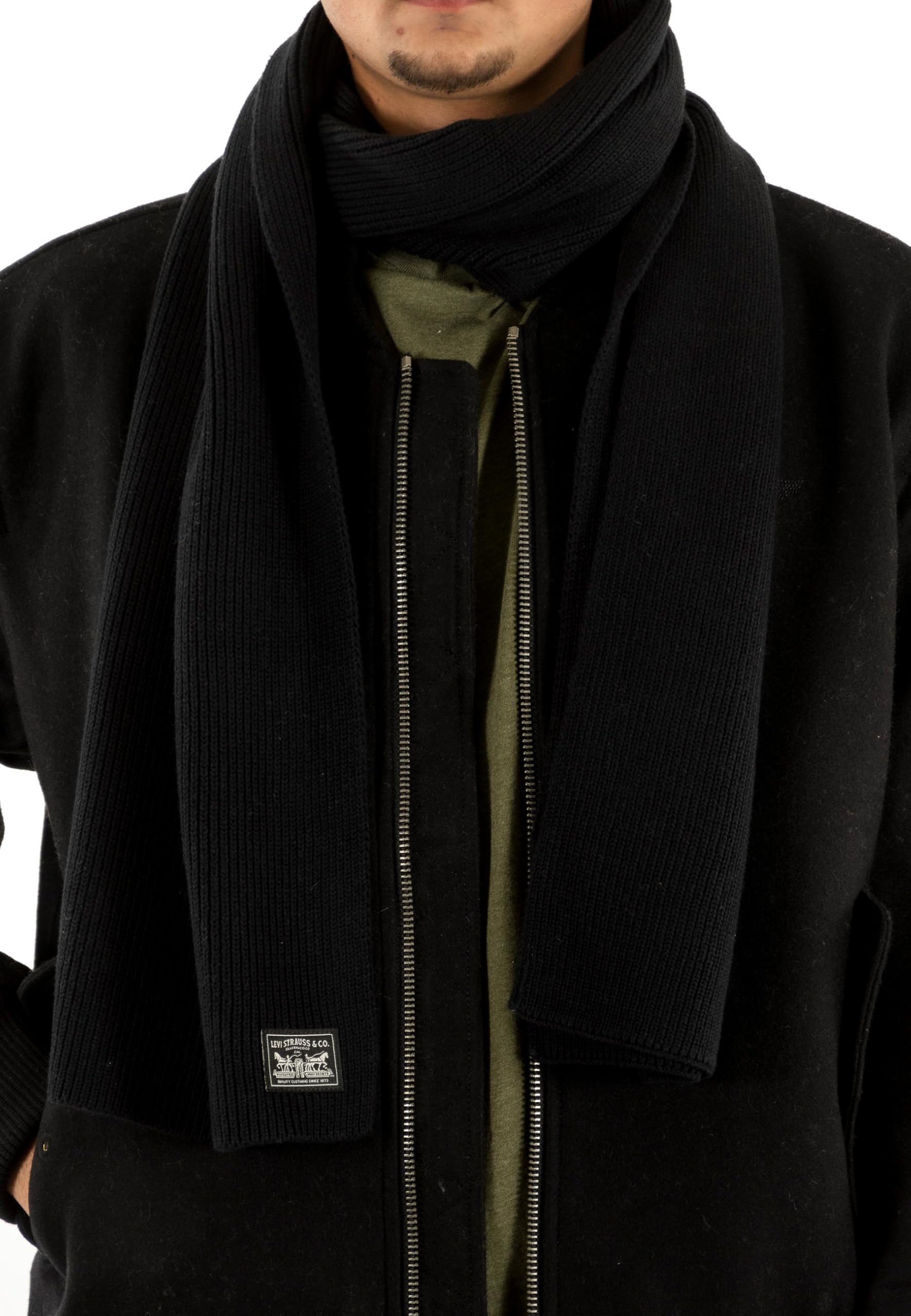 Levi's Back Patch Scarf Hombre, Black normal, Talla única