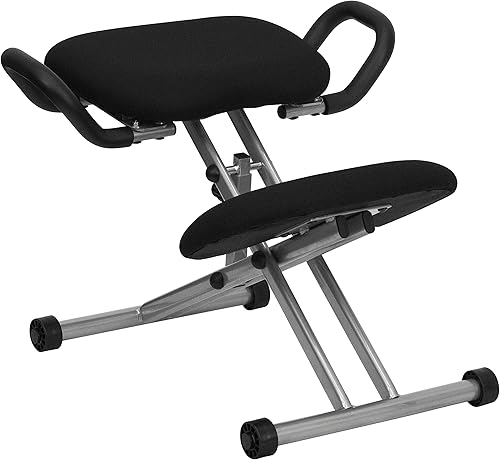 Flash Furniture Tatum - Silla de oficina ergonómica con asas en tela negra