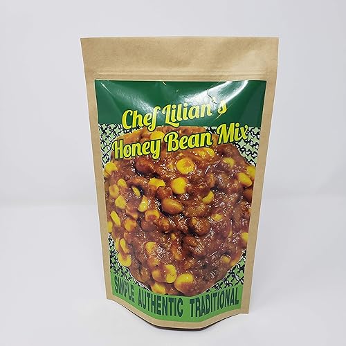Chef Lilian's Bean Mix - Kit de comida nigeriana de África Occidental con granos de miel, mezcla de pimienta, condimento en polvo, cangrejos de río,