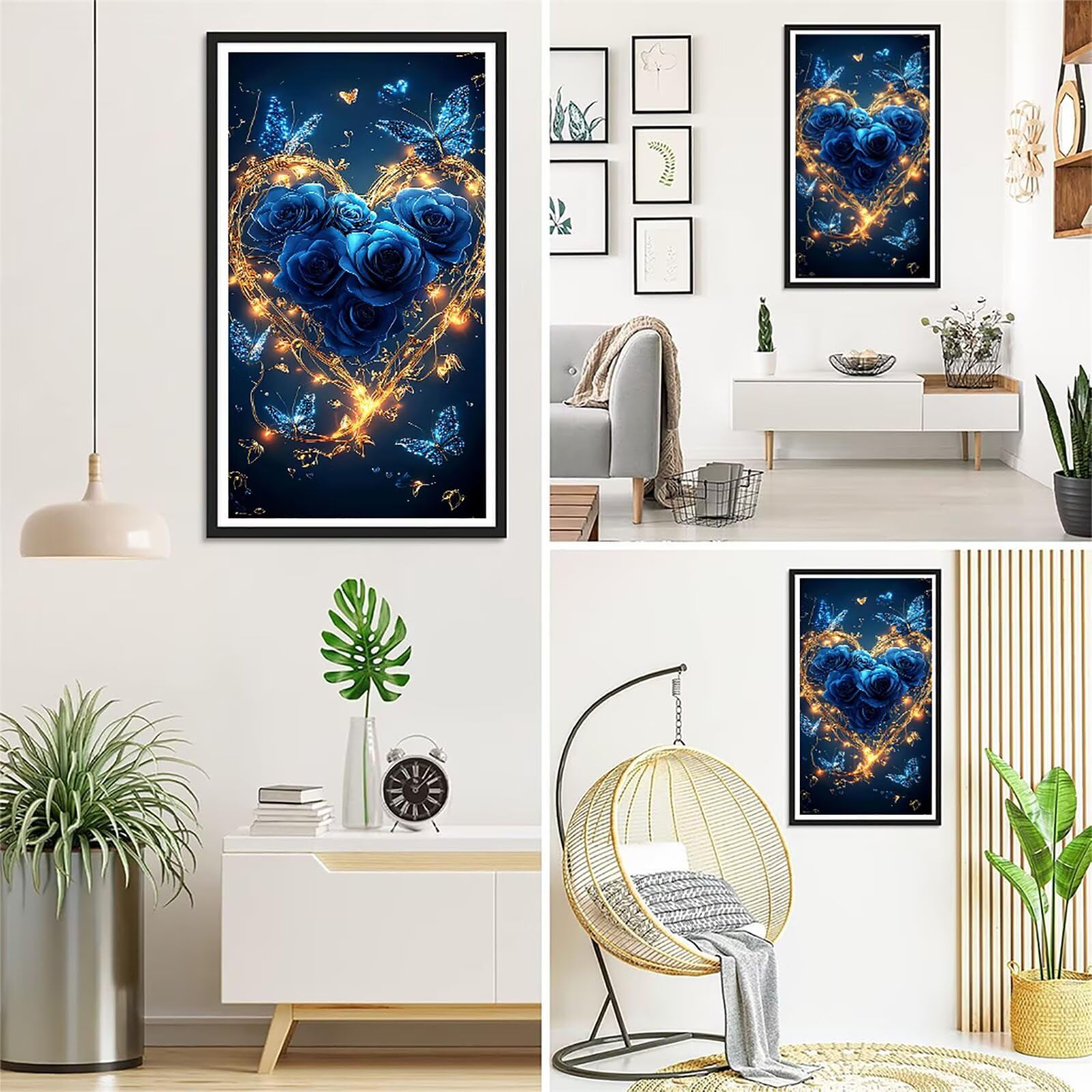 5D Diamentowe Malarstwo Zestaw Różowy Motyl DIY Diamentowe Malowanie, Nowoczesny Haft Krzyżowy, Kreatywny Prezent Artystyczny, Kompletny Zestaw Haftów Początkujących, Dekoracja ścienna 70 x 140 cm Fz