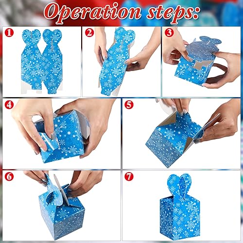 Miniatura 3 de Paquete de 24 cajas de regalo de Navidad, cajas de regalo de Navidad 3D, cajas de cartón para galletas, cajas de embalaje de Nochebuena, cajas de