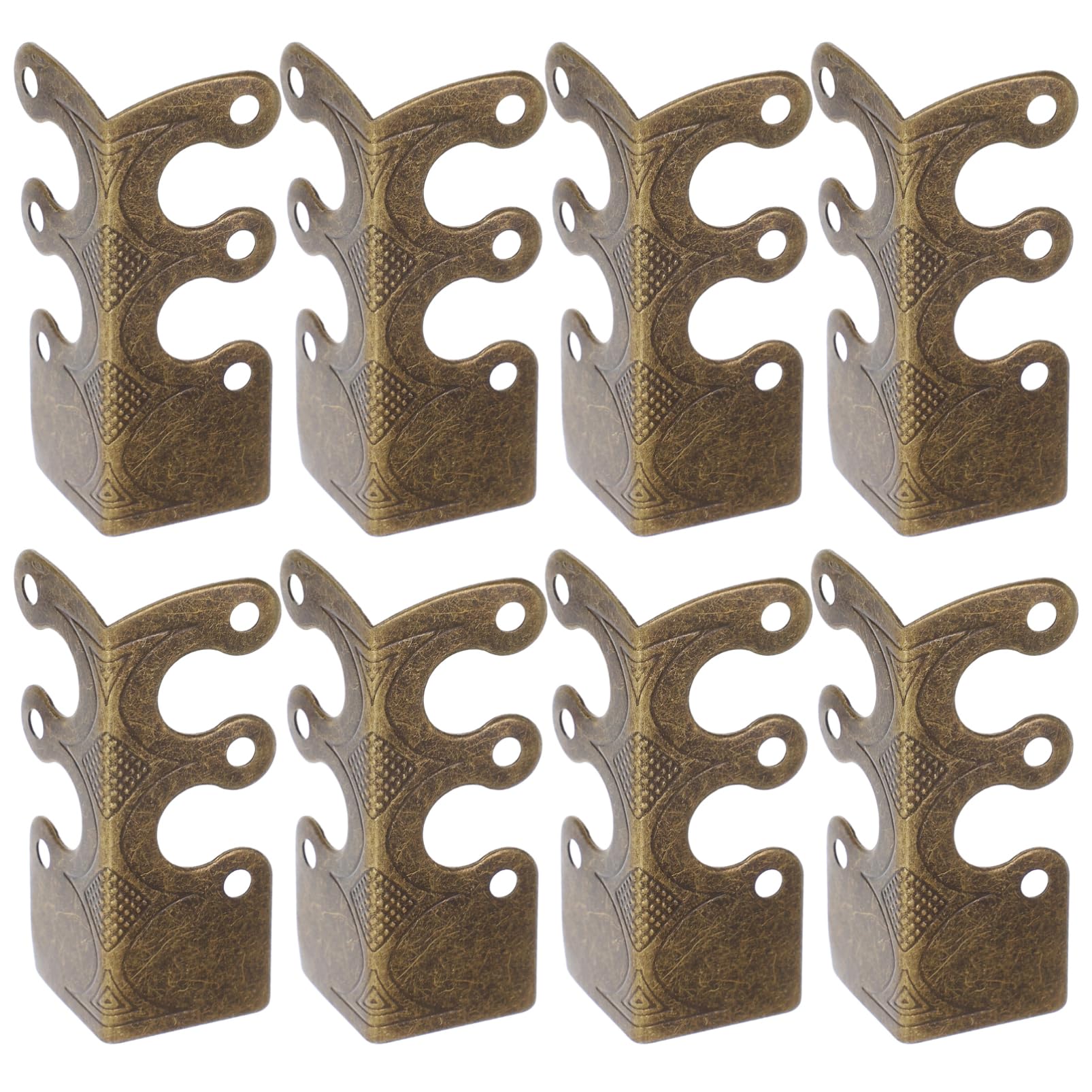 Homoyoyo Vintage Metal Corner Protectors for Stair Edge Decorative Braces Covers for Box Corners