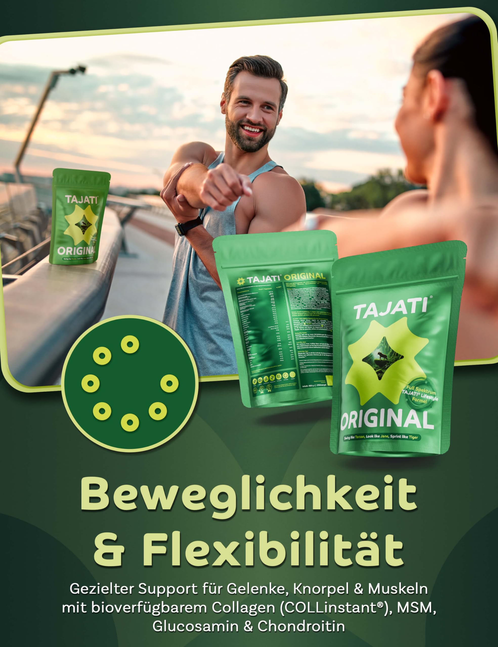 ORIGINAL Collagen Komplex – 30 High-Performance Wirkstoffe & 4x effektiverem COLLinstant® LMW Kollagen < 800 Dalton + Q10, MSM, Safran, B-Komplex & Glutathion