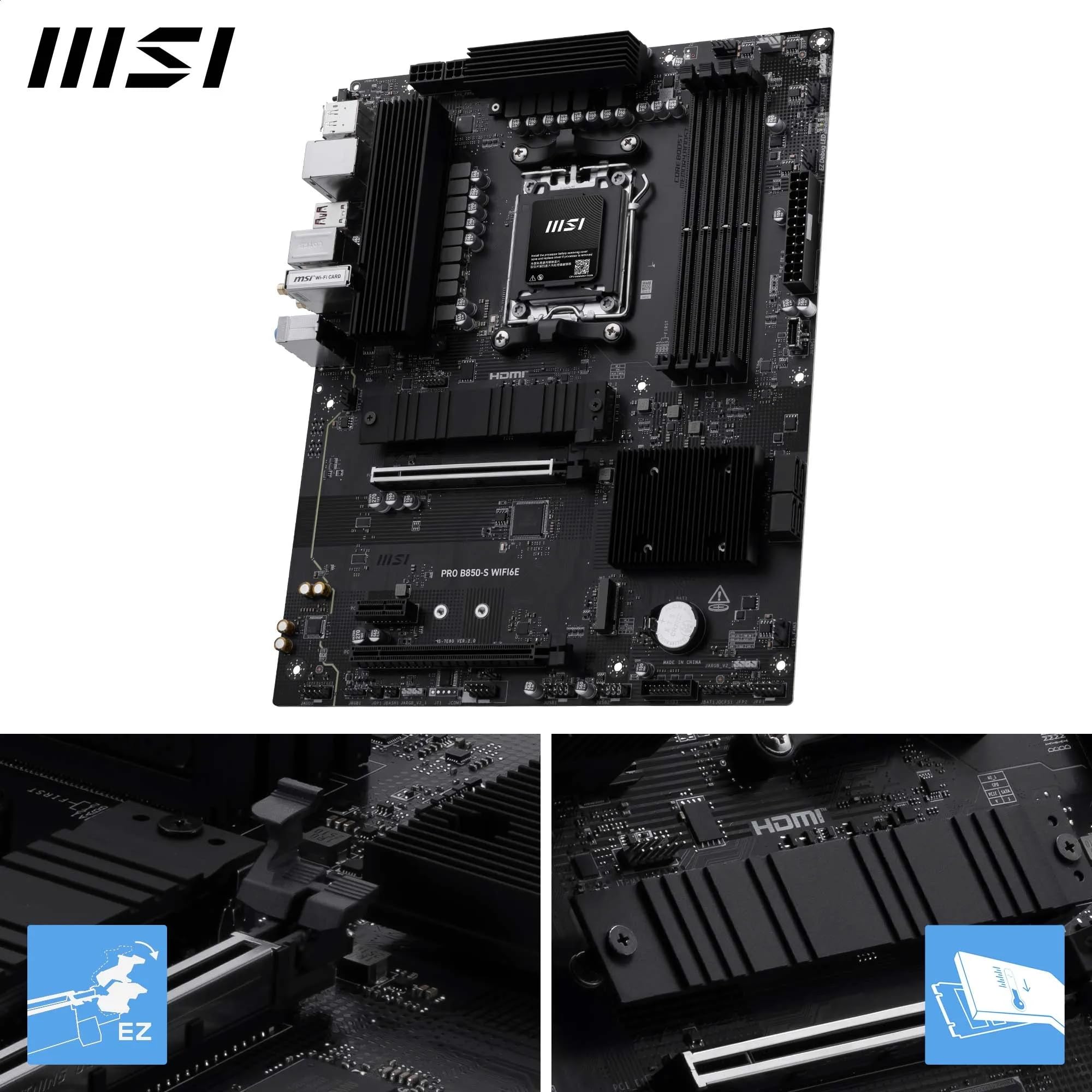 Amazon.com: MSI PRO B850-S WIFI6E Motherboard, ATX - Supports AMD
