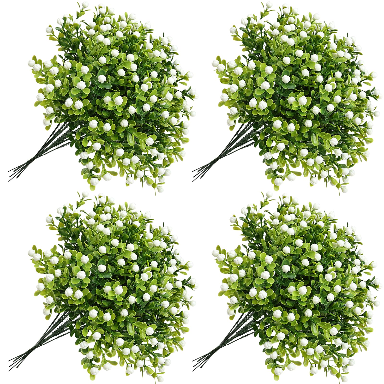 Fleurs artificielles de Milan et mini fleurs blanches pour bouquet de mariage