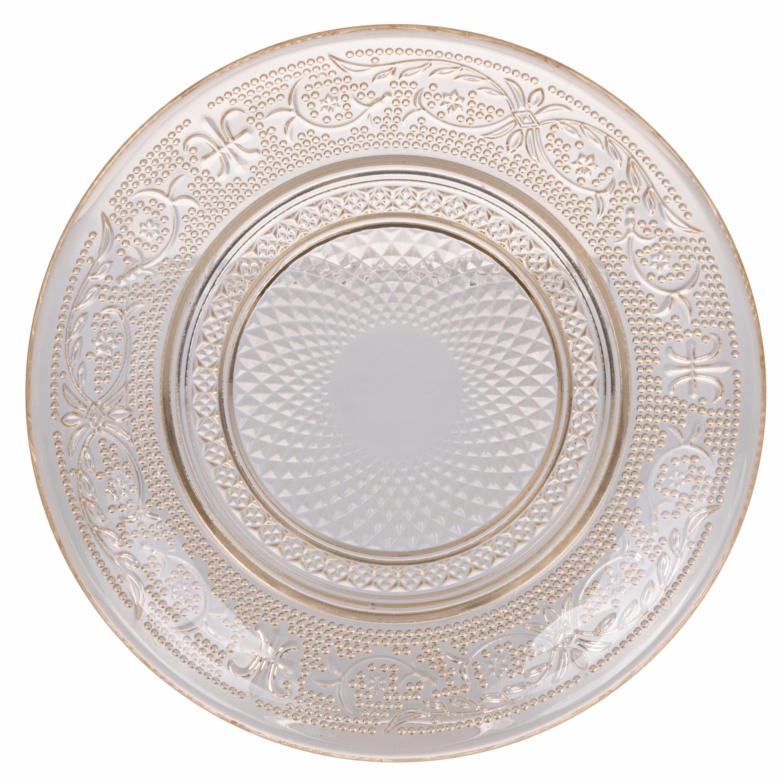 Villa d'Este Home Tivoli Set 6 Piattino pane Ø 15 cm in vetro, Imperial Chocolate
