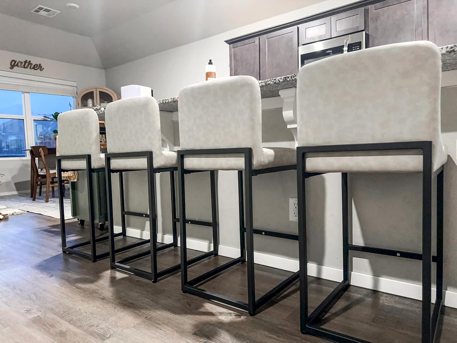 Amazon.com: ALPHA HOME Counter Height Bar Stool Kitchen Modern Bar ...