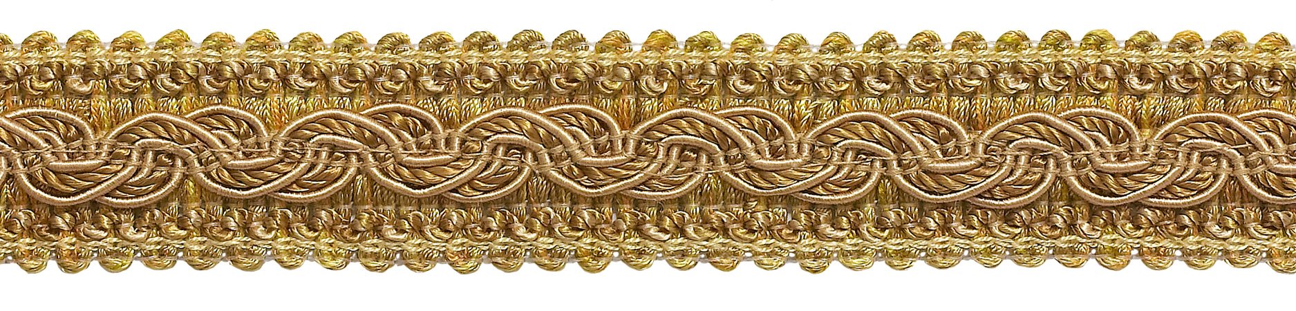 Tresse gimp baroque or de 9.5m pour customiser vos rideaux et coussins de salon