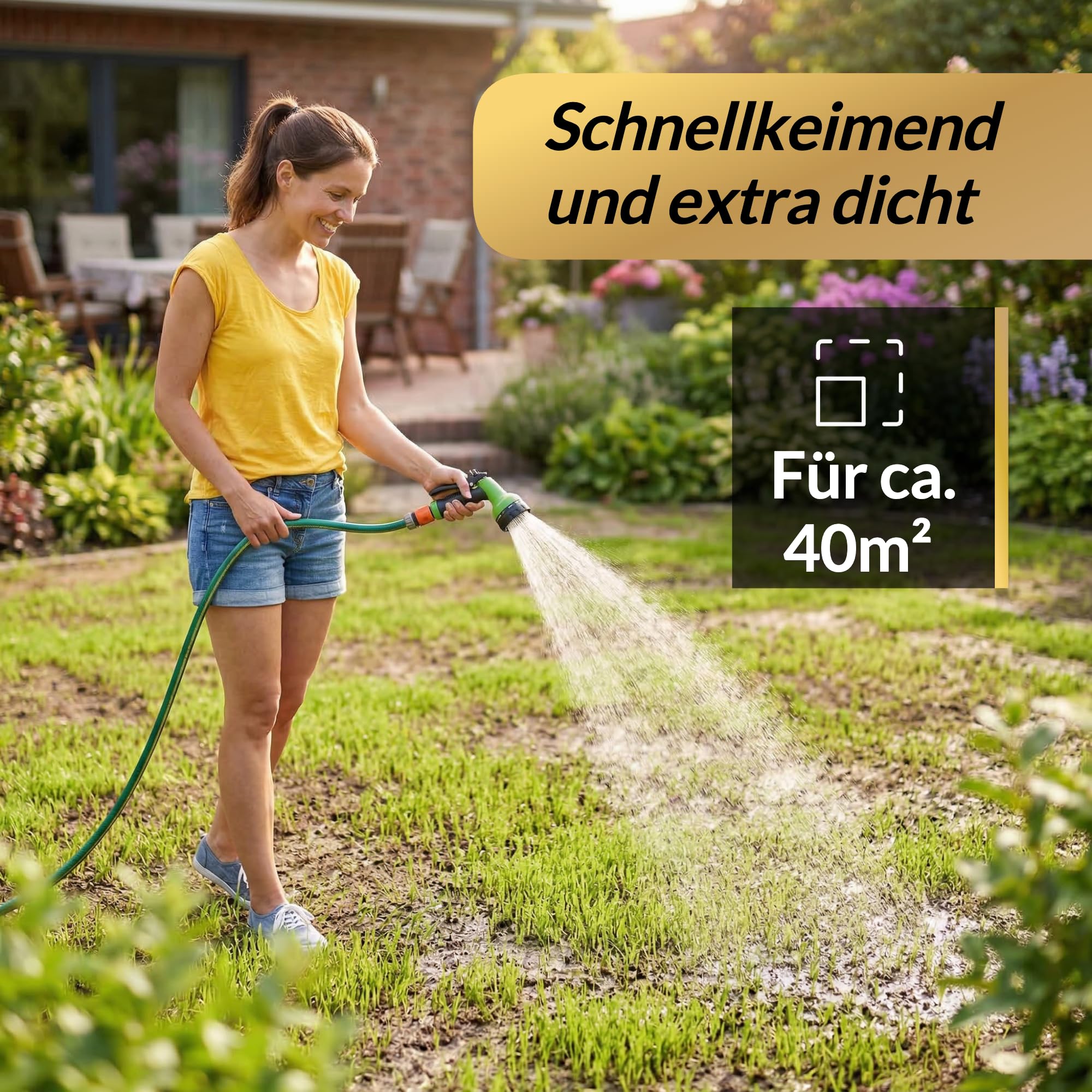 Hesa Professional Line Graines de gazon d'utilité 5 kg pour 200 m² RSM 2.3 Graines de gazon à germination rapide pour gazon de sport et de jeu, graines d'herbe résistantes et robustes de qualité
