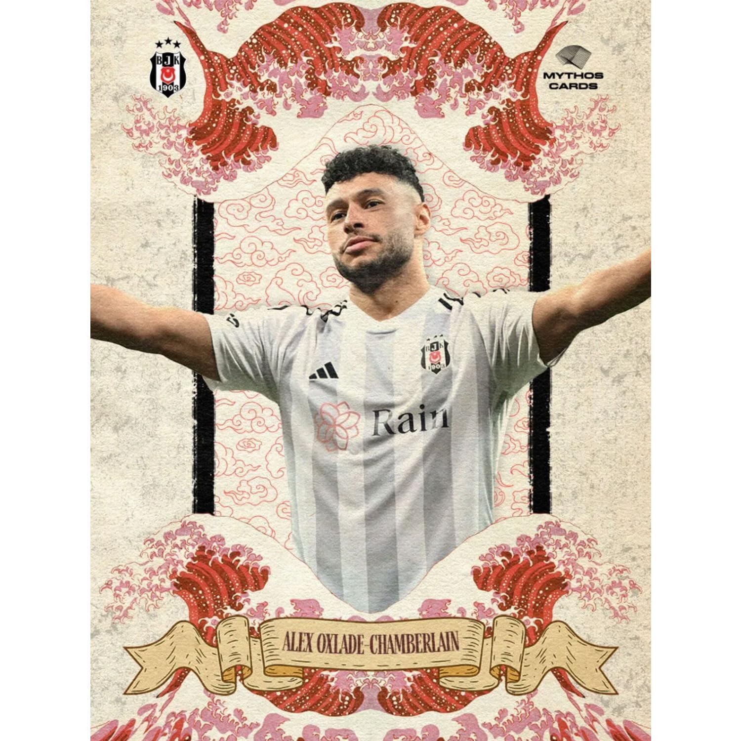 Beşiktaş Mythos Cards Lot de 25 cartes à collectionner 2023/24 en métal avec 2 cartes numérotées, licence officielle, cadeau de saison de football Besiktas BJK