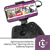 Vista 2 de Rotor Riot Controlador de gamepad certificado MFI para iPhone con cable con compatibilidad L3 R3 paso de energía a través de la carga almohadilla D