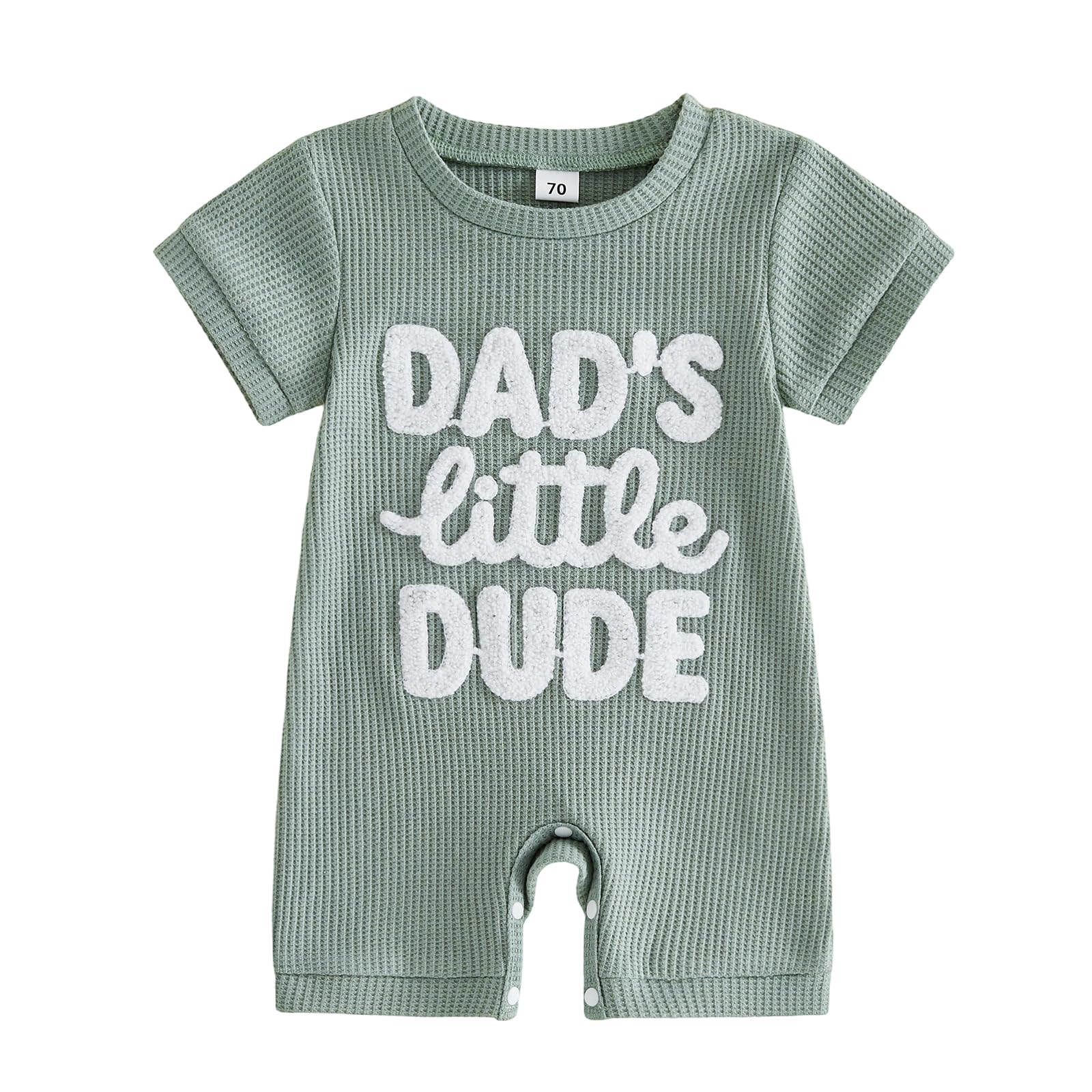 Loalirando Neugeborene Baby Jungen Kleidung Sommer One Piece Outfit Waffelstrick Kurzarm Einteiler