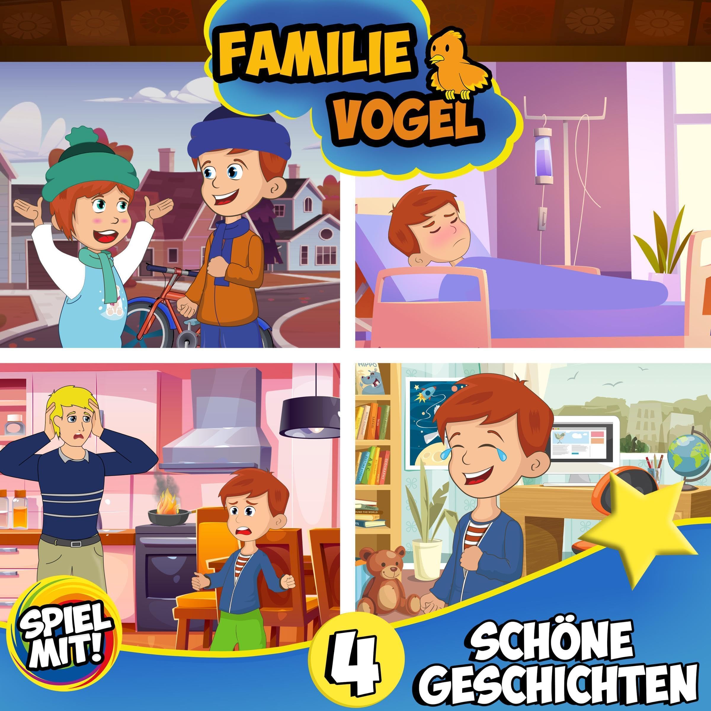 Cover art for 4 schöne Geschichten mit Familie Vogel